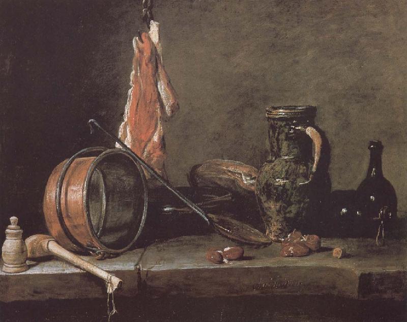 Jean Baptiste Simeon Chardin Still there is meat oil painting picture